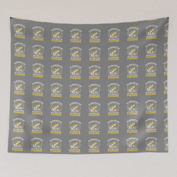 Item preview, The Voices In My Head Are Telling Me To Go Fishing Angler Fisherman Hobby designed and sold by SofiBlair.