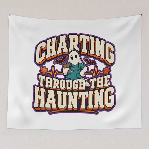Item preview, Charting Through the Haunting Nurse Halloween designed and sold by FZ Designs.