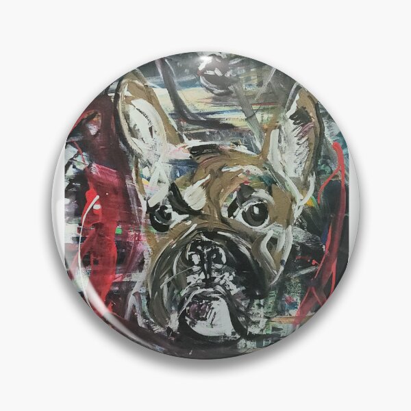 Item preview, Grimly - Neo-Expressionist Acrylic Portrait on Canvas designed and sold by CinziaBStudio.