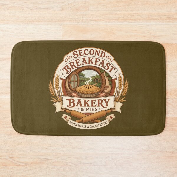 Item preview, Second Breakfast Bakery and Pies - Halfling DND RPG Meme designed and sold by Dice_Goblin_Studio.