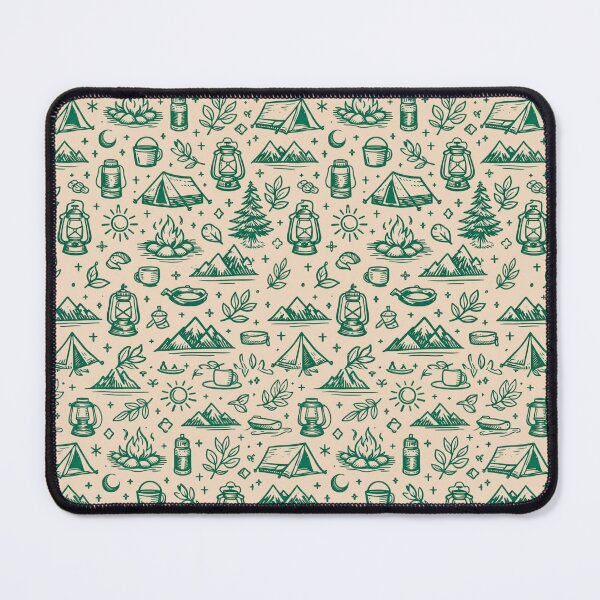 Item preview, Camping Icons Pattern – Rustic Outdoor Design designed and sold by GabeMountainArt.