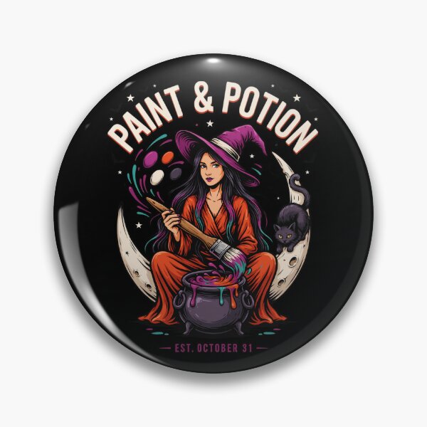 Item preview, Witch Artist Halloween T-Shirt | Paint & Potion Magic Cauldron Witchy Graphic Tee v13 designed and sold by DarylWelsh2024.