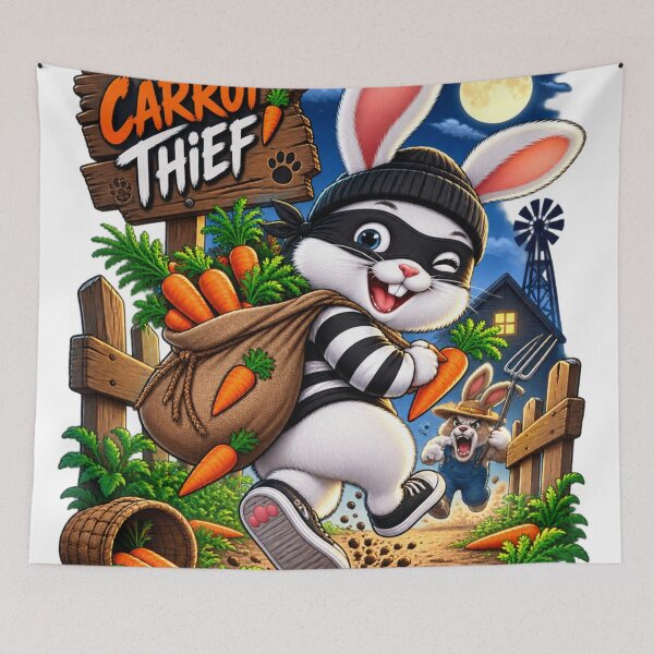 Item preview, Funny bunny garden designed and sold by urbanshop7.