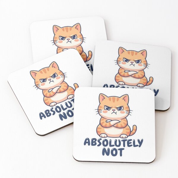 Item preview, Grumpy Cat Absolutely Not - Funny Sarcastic Orange Tabby Cat Lover Gift designed and sold by PrintforDesign.