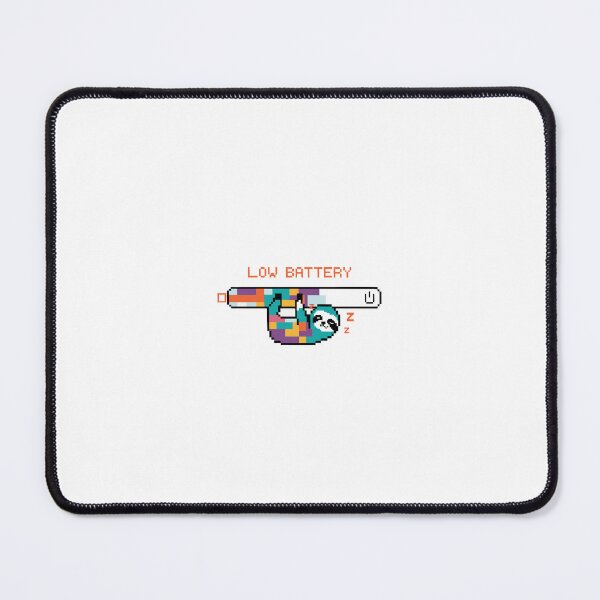Item preview, Low Social Battery Sleepy Sloth Pixel Art Sticker designed and sold by Kiwigenio.