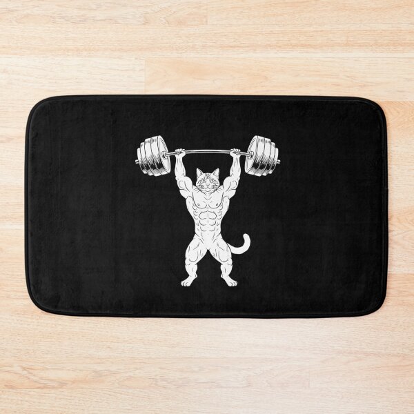 Item preview, Muscular Cat Weightlifting Fitness Bodybuilding designed and sold by PopStars1993.