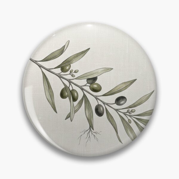 Item preview, Minimalist Olive Branch on Textured Linen – Elegant Framed Botanical Art Print designed and sold by Zaramodo.