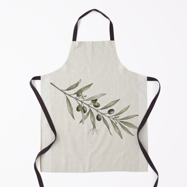 Item preview, Minimalist Olive Branch on Textured Linen – Elegant Framed Botanical Art Print designed and sold by Zaramodo.