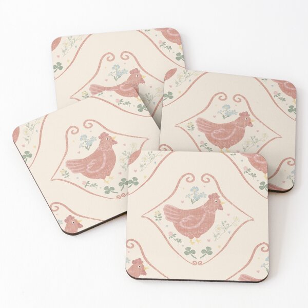 Item preview, Country Hen with Flowers Cottage Pattern designed and sold by meadowandbloom.