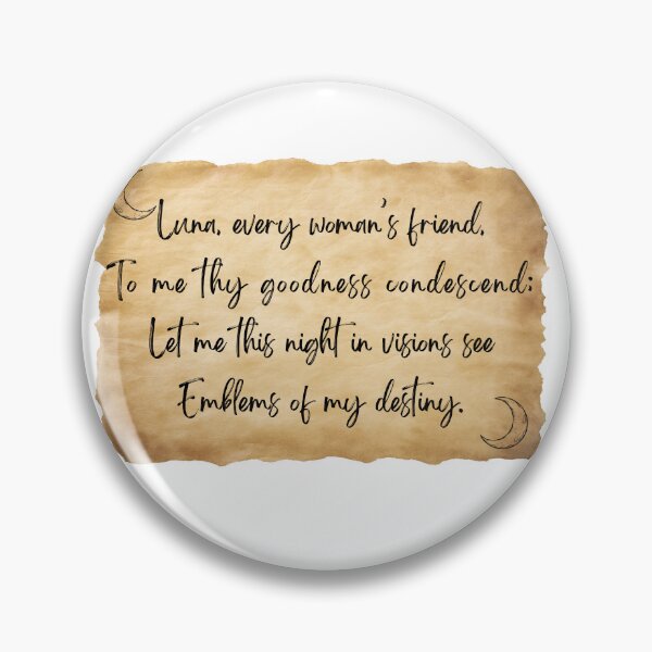 Item preview, Luna Spell Parchment - Every Woman's Friend Moon Goddess Vintage Witchy Quote designed and sold by Neurospicy Trolls.