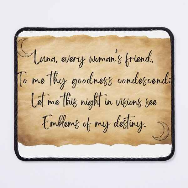Item preview, Luna Spell Parchment - Every Woman's Friend Moon Goddess Vintage Witchy Quote designed and sold by Neurospicy Trolls.