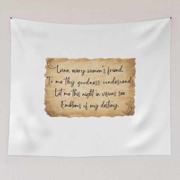 Item preview, Luna Spell Parchment - Every Woman's Friend Moon Goddess Vintage Witchy Quote designed and sold by Neurospicy Trolls.