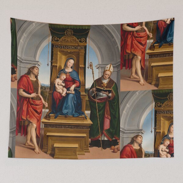Item preview, Enthroned Madonna Child With Saints designed and sold by artofuniverse.