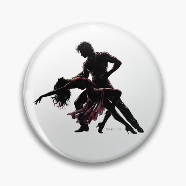 Item preview, Bachata Passion Silhouette – Elegant Ribbon Banner Dance Couple, Black and Red Velvet Ballroom Dancers Apparel Graphic Sticker designed and sold by SmartPuns.