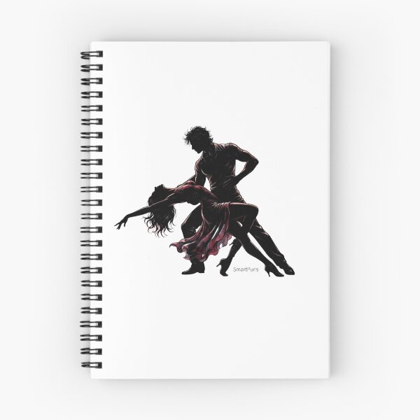 Item preview, Bachata Passion Silhouette – Elegant Ribbon Banner Dance Couple, Black and Red Velvet Ballroom Dancers Apparel Graphic Sticker designed and sold by SmartPuns.