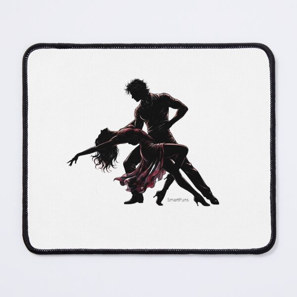 Item preview, Bachata Passion Silhouette – Elegant Ribbon Banner Dance Couple, Black and Red Velvet Ballroom Dancers Apparel Graphic Sticker designed and sold by SmartPuns.