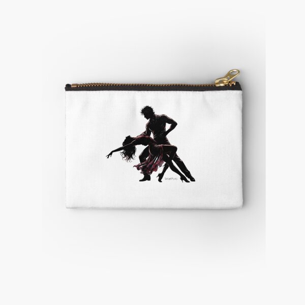 Item preview, Bachata Passion Silhouette – Elegant Ribbon Banner Dance Couple, Black and Red Velvet Ballroom Dancers Apparel Graphic Sticker designed and sold by SmartPuns.