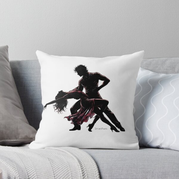 Item preview, Bachata Passion Silhouette – Elegant Ribbon Banner Dance Couple, Black and Red Velvet Ballroom Dancers Apparel Graphic Sticker designed and sold by SmartPuns.