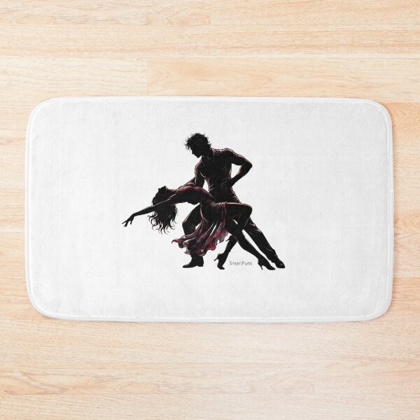 Item preview, Bachata Passion Silhouette – Elegant Ribbon Banner Dance Couple, Black and Red Velvet Ballroom Dancers Apparel Graphic Sticker designed and sold by SmartPuns.