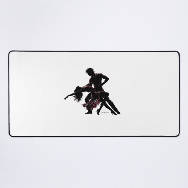 Item preview, Bachata Passion Silhouette – Elegant Ribbon Banner Dance Couple, Black and Red Velvet Ballroom Dancers Apparel Graphic Sticker designed and sold by SmartPuns.