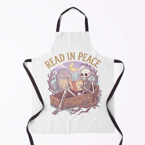 Item preview, Read In Peace - Cute Skeleton Reading designed and sold by LunnaAtica.