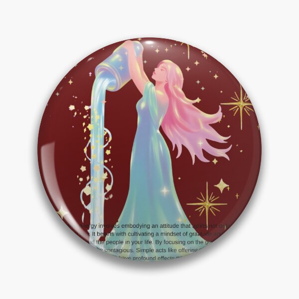 Item preview, Aquarius Zodiac Celestial Goddess Positive Energy Art designed and sold by NikBrin Prevail .