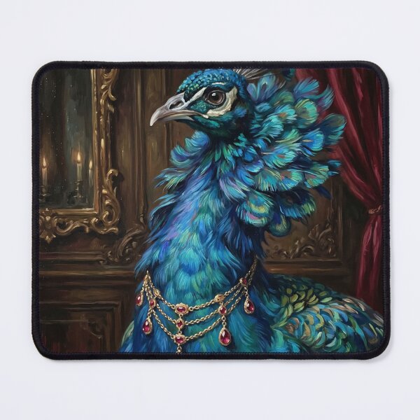 Item preview, Royal Blue Peacock Ruby Necklace designed and sold by The Real Beast Art.