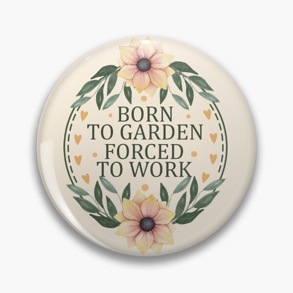 Item preview, Born To Garden Forced To Work - Funny Botanical Watercolor Wreath designed and sold by the-Z3nith.