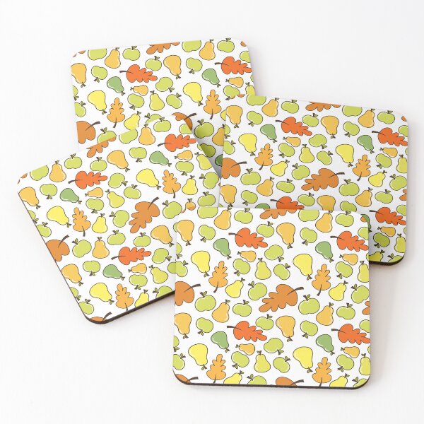 Item preview, Cozy Fall Harvest Pattern Apples Pears and Leaves designed and sold by AnnaDesertArt.