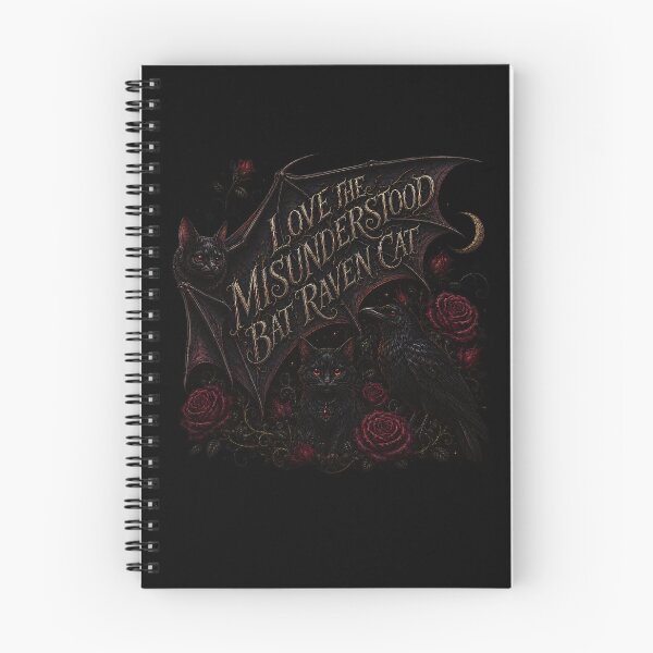 Item preview, Love The Misunderstood Bat Raven Cat, Dark Fantasy Art, Gothic Aesthetic, Witchcore, Black Cat Lovers, Vampire Vibes, designed and sold by Crystal-Tree.