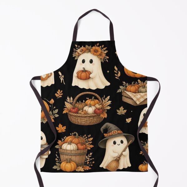 Item preview, Adorable autumn ghosts and vintage pumpkins designed and sold by BriSher.