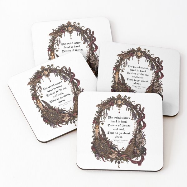 Item preview, The Weird Sisters Quote - Shakespeare Macbeth Witches Dark Academia Witchy Frame designed and sold by Neurospicy Trolls.