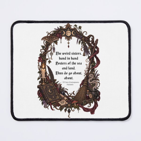 Item preview, The Weird Sisters Quote - Shakespeare Macbeth Witches Dark Academia Witchy Frame designed and sold by Neurospicy Trolls.