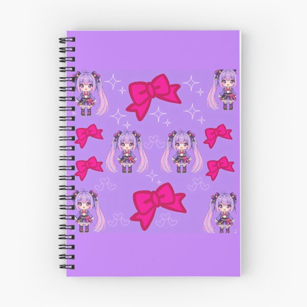 Item preview, Kawaii Chibi Idol with Hot Pink Bows Pattern designed and sold by Azurart2.