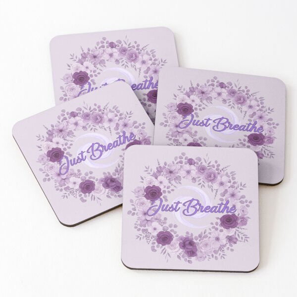 Item preview, Just Breathe (V.6) - Watercolor Floral Wreath Relaxation Meditation Wellness Design designed and sold by D-Islamic.
