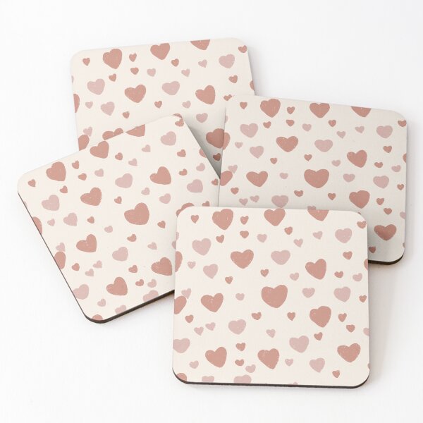 Item preview, Tiny Dusty Rose Hearts Pattern designed and sold by meadowandbloom.