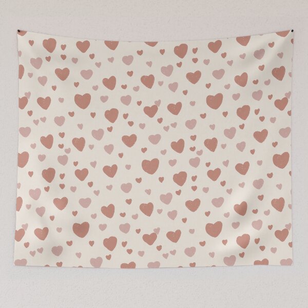 Item preview, Tiny Dusty Rose Hearts Pattern designed and sold by meadowandbloom.