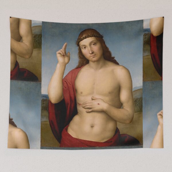 Item preview, Christ Blessing with Crown of Thorns designed and sold by artofuniverse.