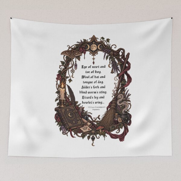 Item preview, Eye Of Newt And Toe Of Frog - Shakespeare Macbeth Witches Spell Witchy Gothic Frame designed and sold by Neurospicy Trolls.