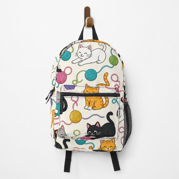Item preview, Cartoon cats with yarn pattern designed and sold by Kathy Kuczek.