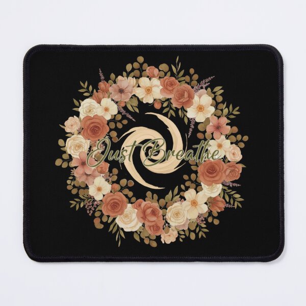 Item preview, Just Breathe (V.8) - Watercolor Floral Wreath Relaxation Meditation Wellness Design designed and sold by D-Islamic.