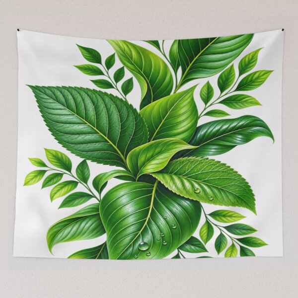Item preview, Elegant green leaf nature art designed and sold by urbanshop7.