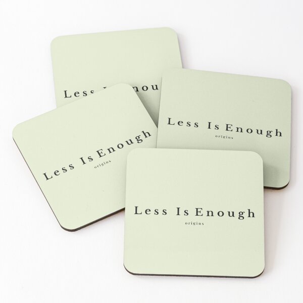 Item preview, Less Is Enough Minimalist Black Typography Origins designed and sold by ORIGINS LINES.