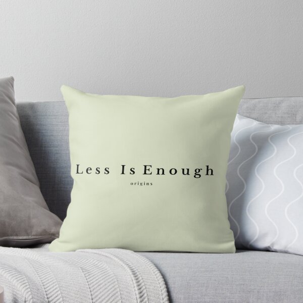 Item preview, Less Is Enough Minimalist Black Typography Origins designed and sold by ORIGINS LINES.