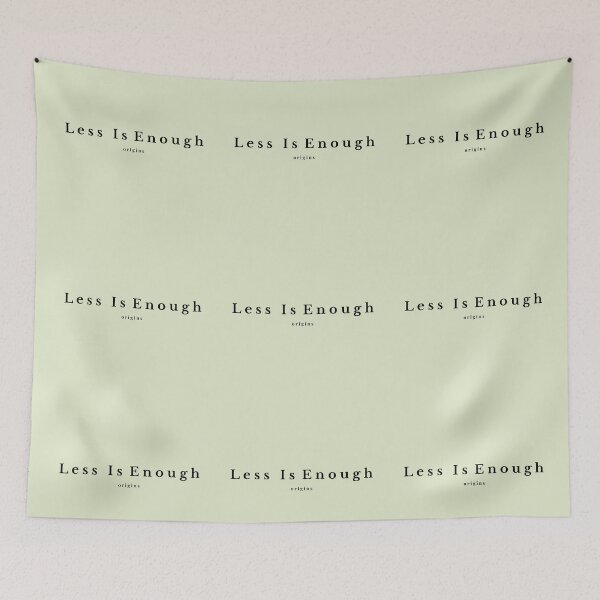 Item preview, Less Is Enough Minimalist Black Typography Origins designed and sold by ORIGINS LINES.