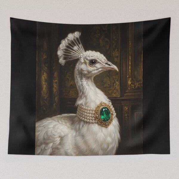 Item preview, White Peacock Emerald Pearl Choker designed and sold by The Real Beast Art.