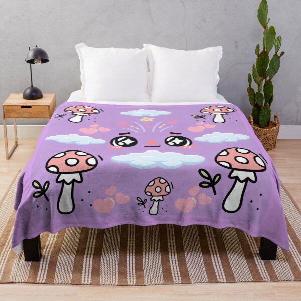 Item preview, Cute Kawaii Mushroom and Dreaming Face Pattern designed and sold by Azurart2.