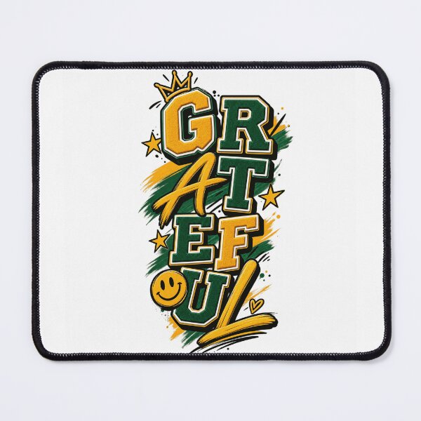 Item preview, Grateful Vertical Motivational Typography designed and sold by WearTheVibe Store.