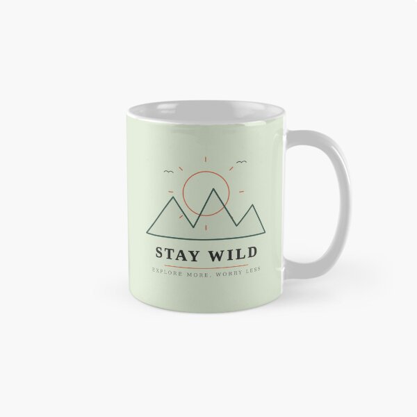Item preview, Stay Wild Retro Sunset Mountains T-Shirt designed and sold by RobertArt08.