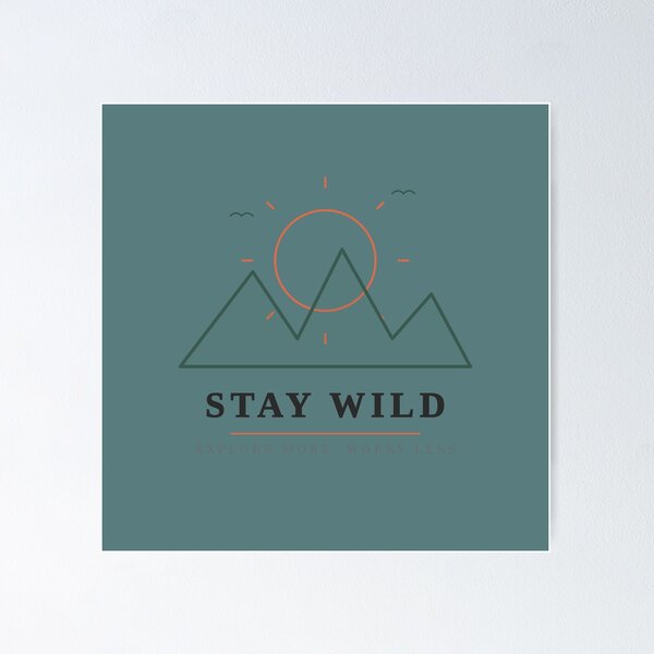 Item preview, Stay Wild Retro Sunset Mountains T-Shirt designed and sold by RobertArt08.